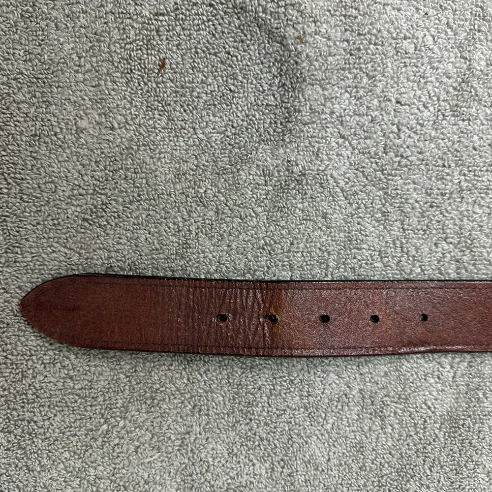 Lauren Ralph Lauren Brown Genuine Leather Belt Brass Buckle 9101441-210
